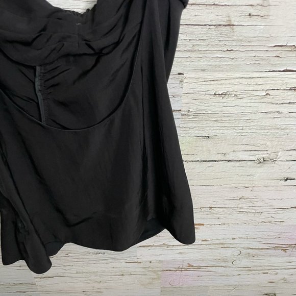 Prada black blouse bow top size 40 /6 - Picture 11 of 12